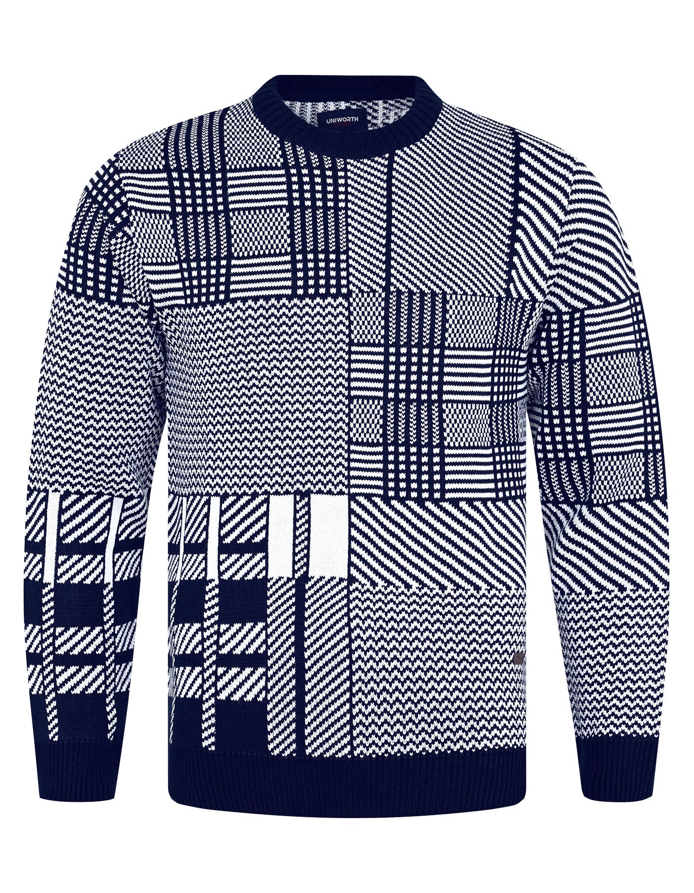 Navy Check Pull Over SFA2405-M