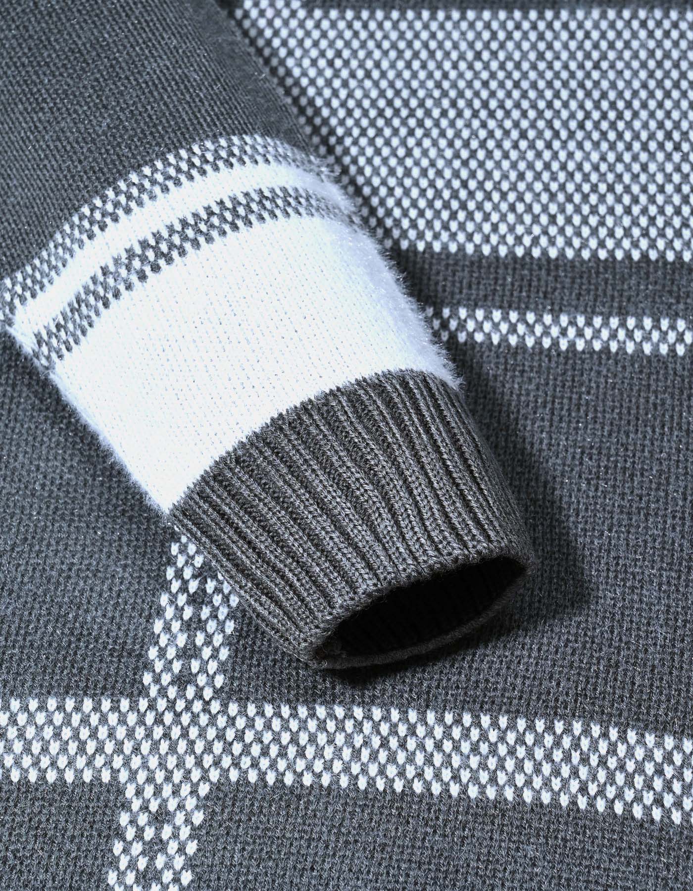 Grey Check Pull Over SFA2407-L