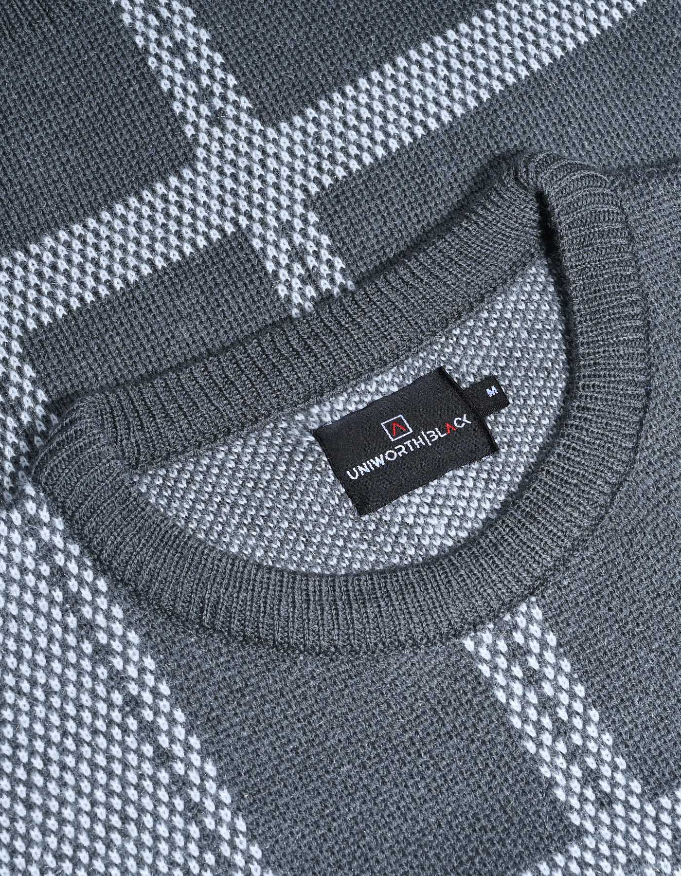 Grey Check Pull Over SFA2407-M