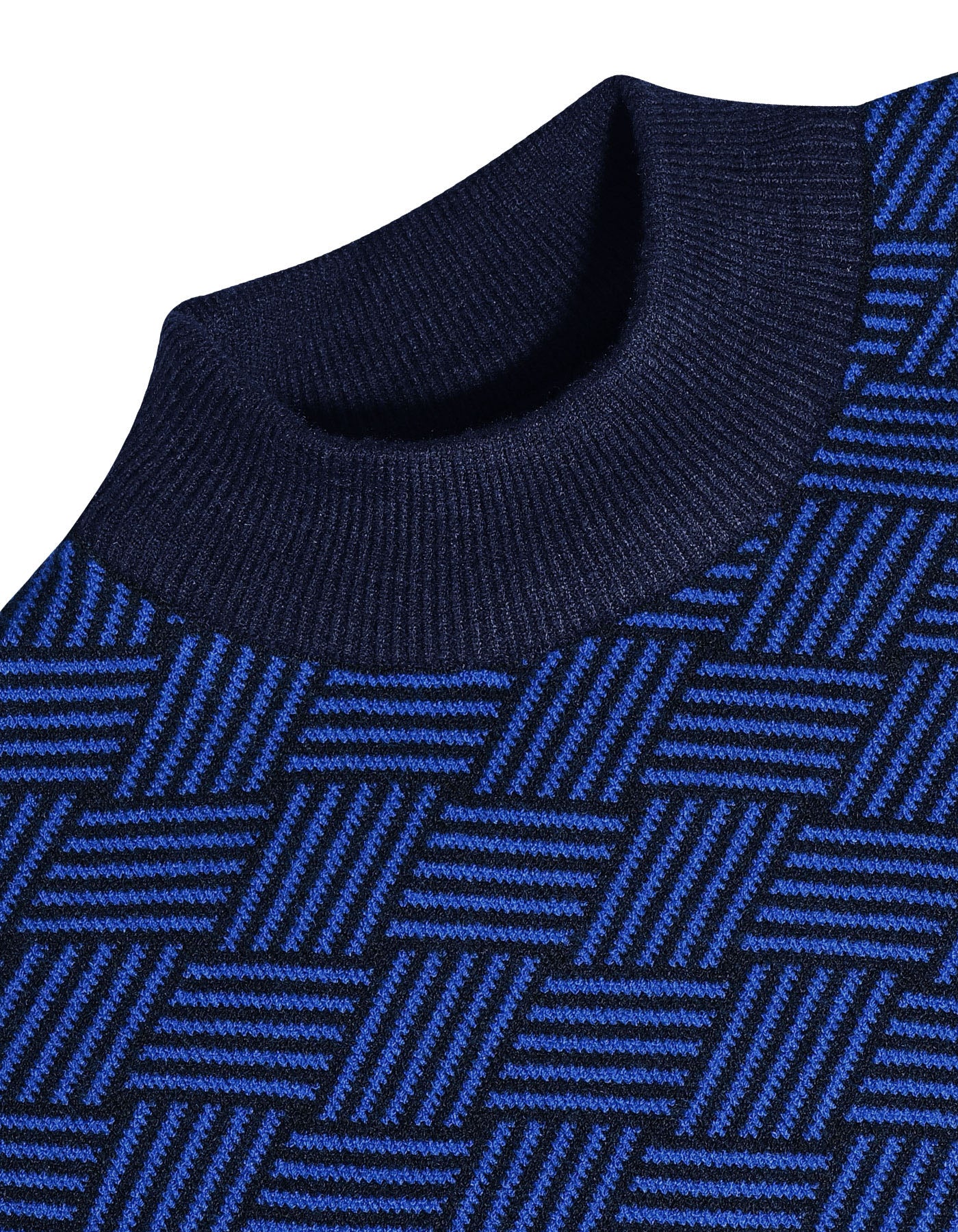 Navy Geometric Pull Over SFA2412-M