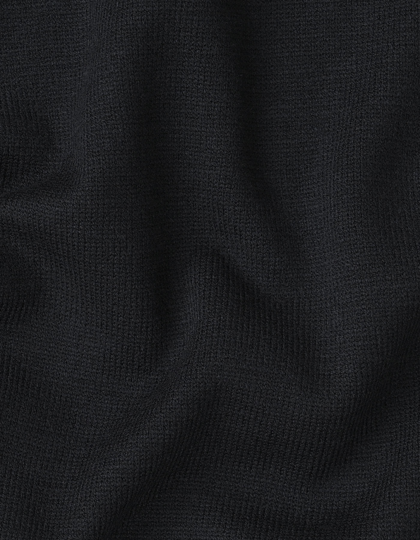 Black Plain Mock Neck Sweater