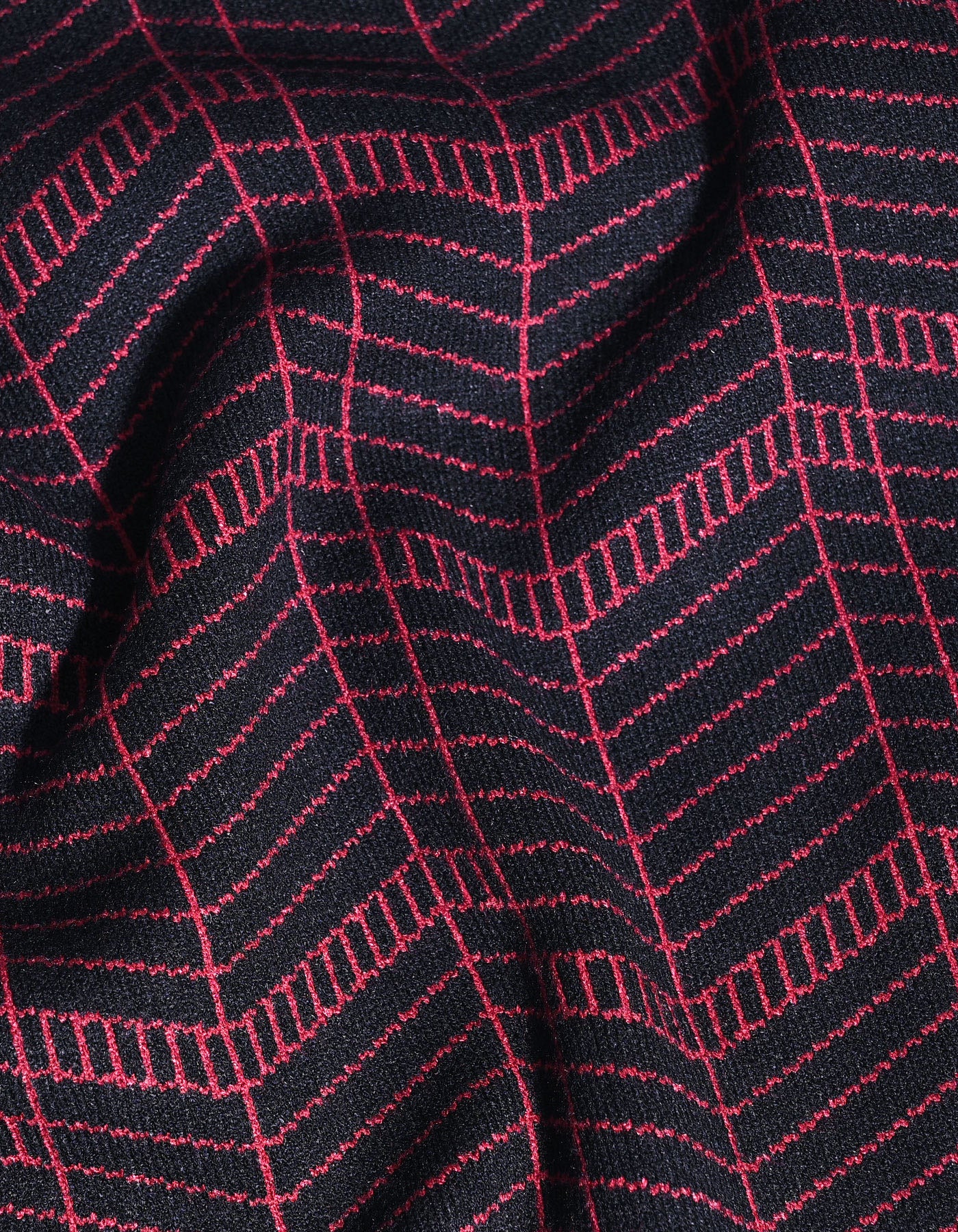 Black Stripe Mock Neck Sweater