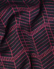 Black Stripe Mock Neck Sweater