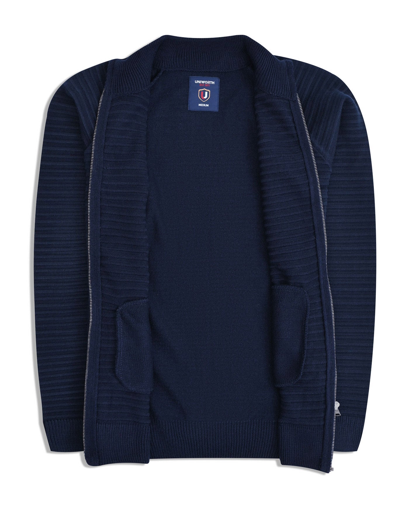 Navy Plain Full Zipper SFA2423-1-L
