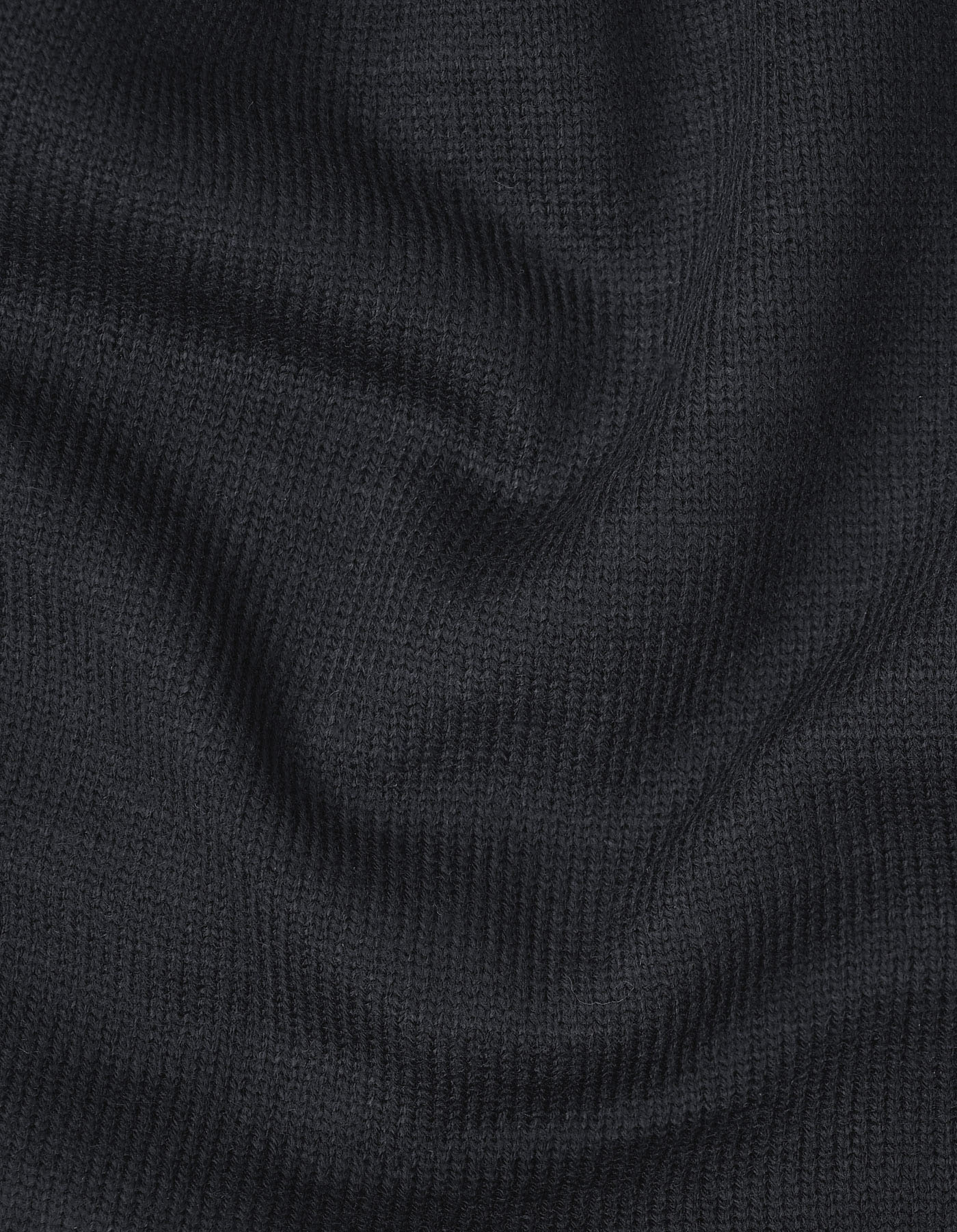 Black Texture Full Zipper Sweater