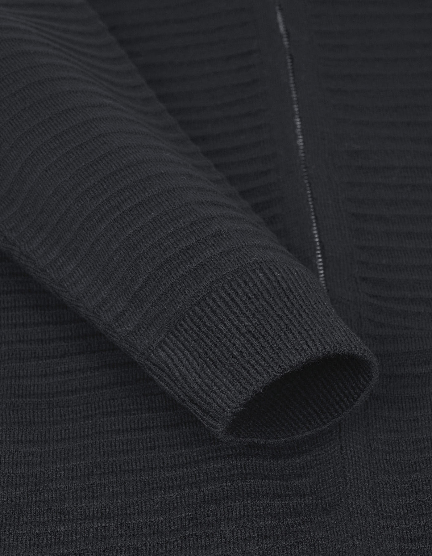 Black Plain Full Zipper SFA2423-2-L