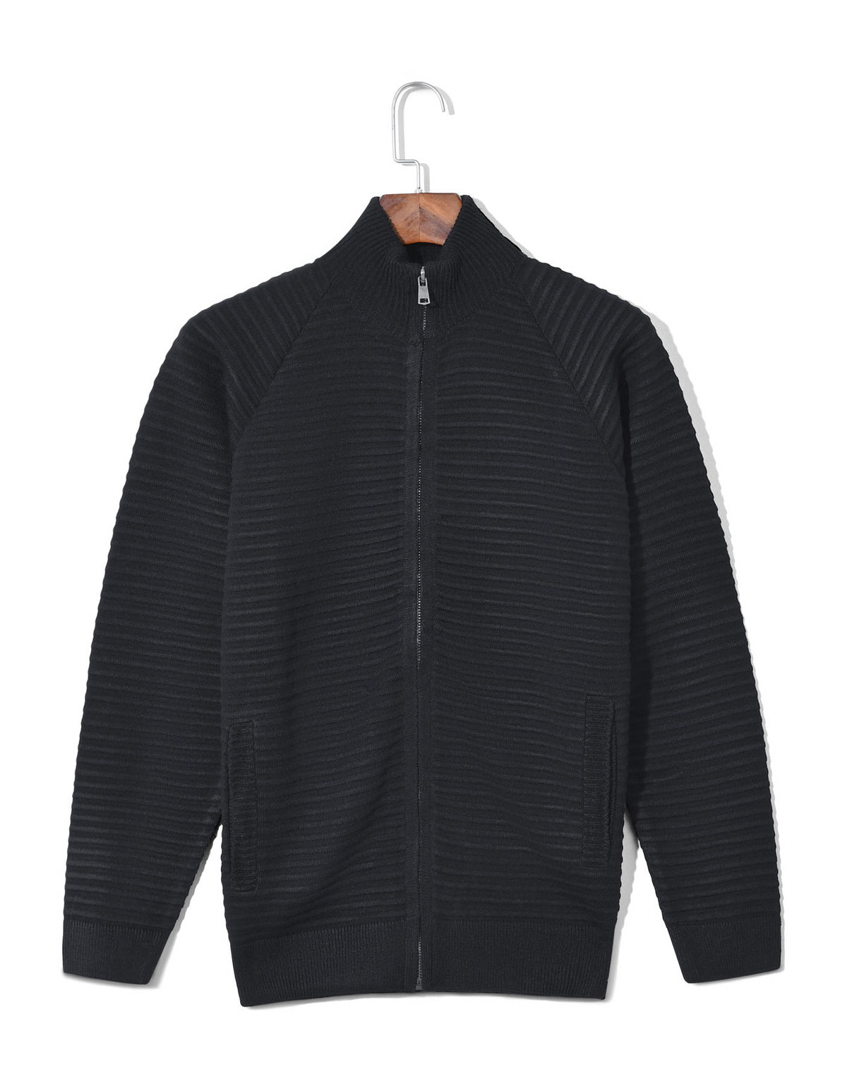 Black Plain Full Zipper SFA2423-2-S