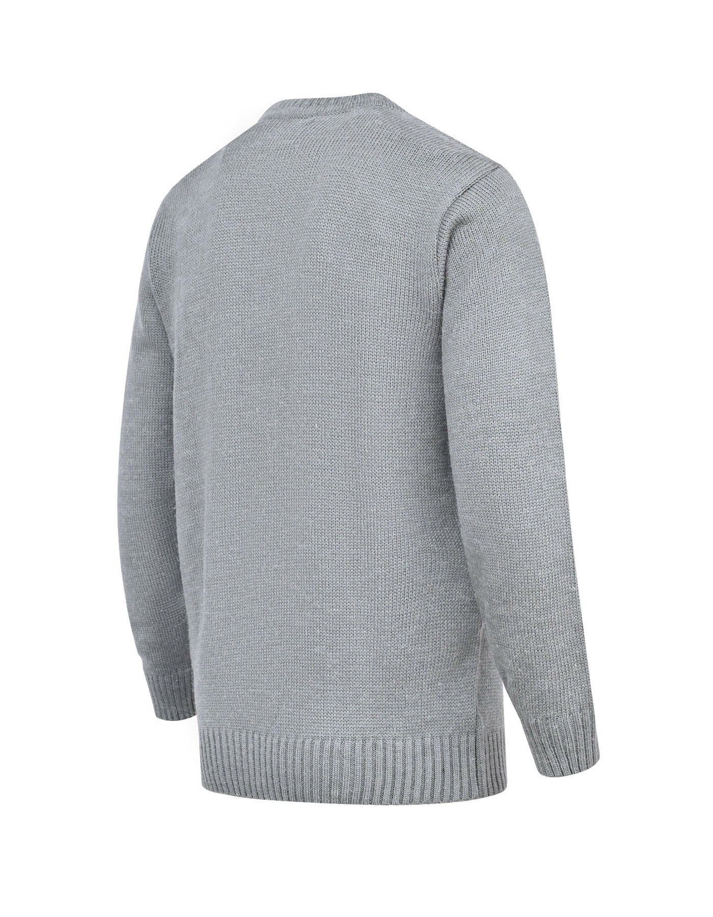 Grey Dotted Crew Neck Sweater