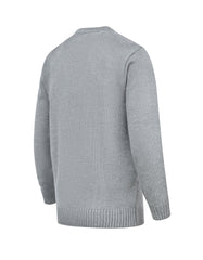 Grey Dotted Crew Neck Sweater