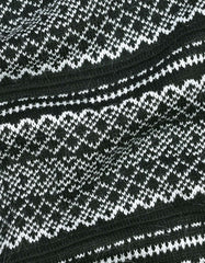 Black Geometric Crew Neck Sweater