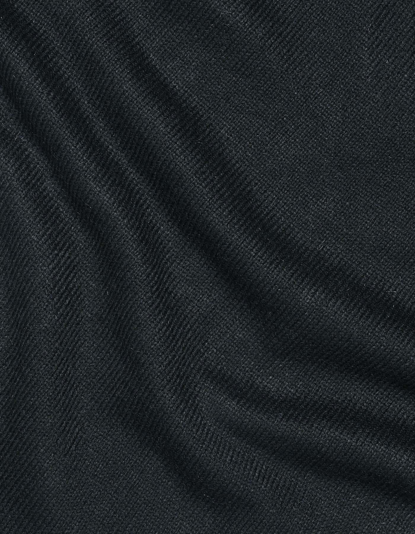 Black Cable Knit V-Neck Sweater