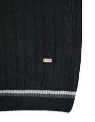 Black Texture Pull Over SFA2507-1-XL