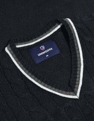 Black Texture Pull Over SFA2507-1-M