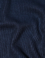 Navy Geometric High Neck Sweater