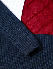 Navy Geometric Pull Over SFA2508-L