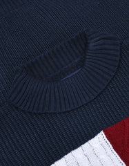 Navy Geometric Pull Over SFA2508-M