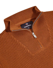 Mustard Plain Half Zipper SFA2511-1-L