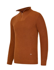 Mustard Plain Half Zipper SFA2511-1-S