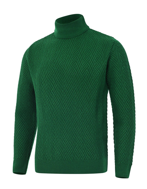 British Green Textured High Neck Sweater