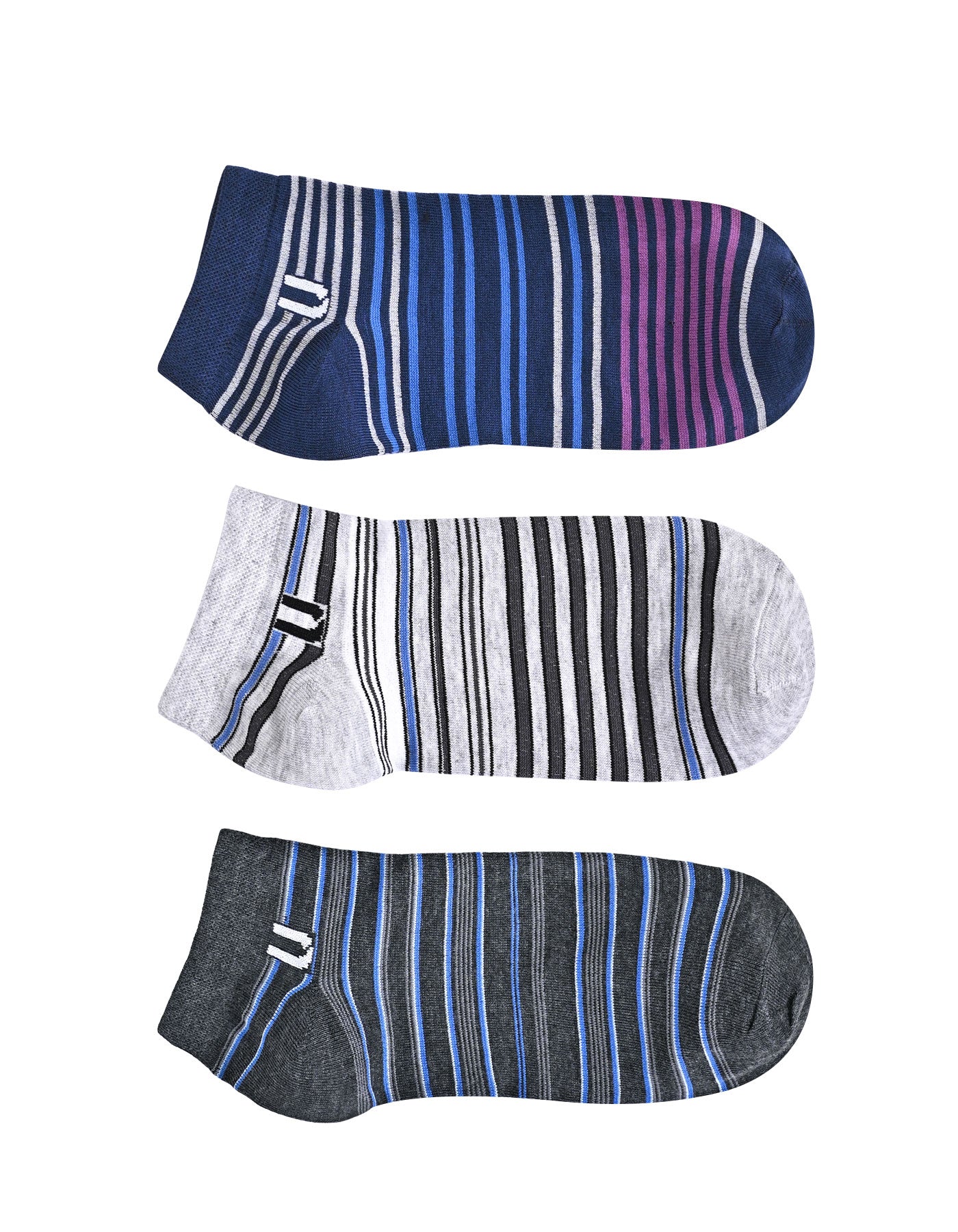 Pack of 3-Multi Geometric Ankle Socks