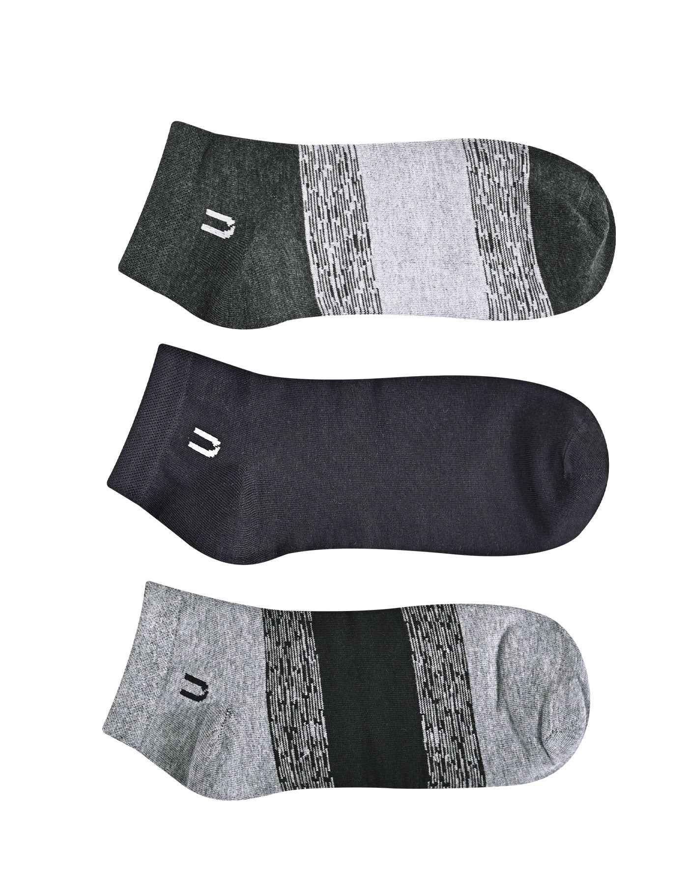 Pack of 3-Multi Geometric Ankle Socks