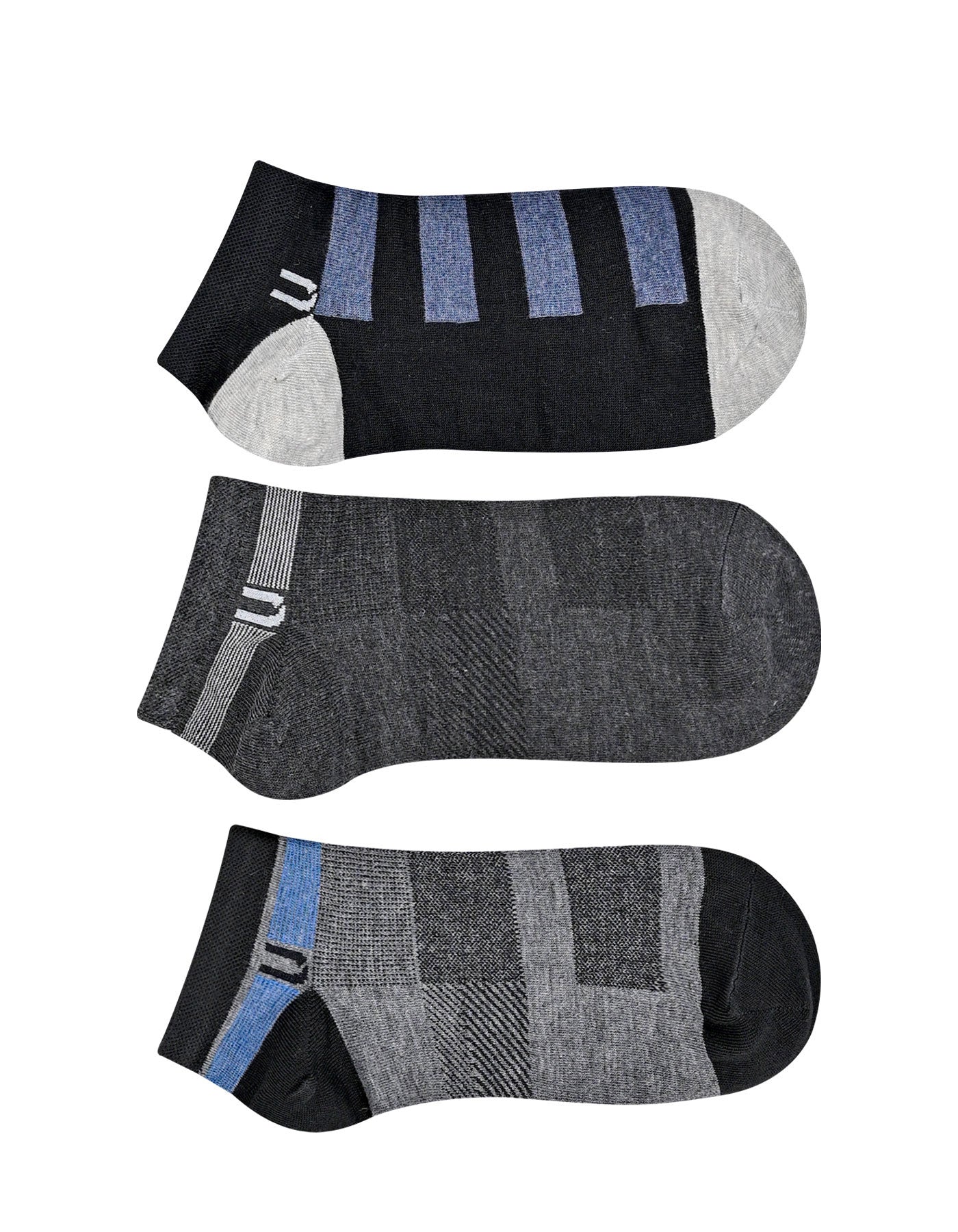 Pack Of 3-Multi Geometric Ankle Socks
