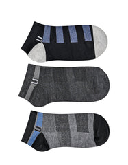 Pack Of 3-Multi Geometric Ankle Socks