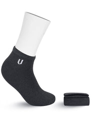 Charcoal Plain Ankle Socks
