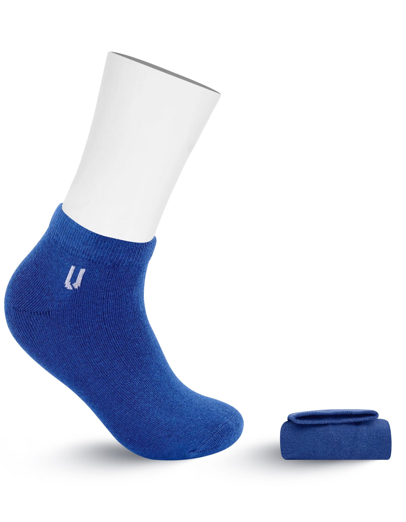 D Navy Plain Ankle Socks
