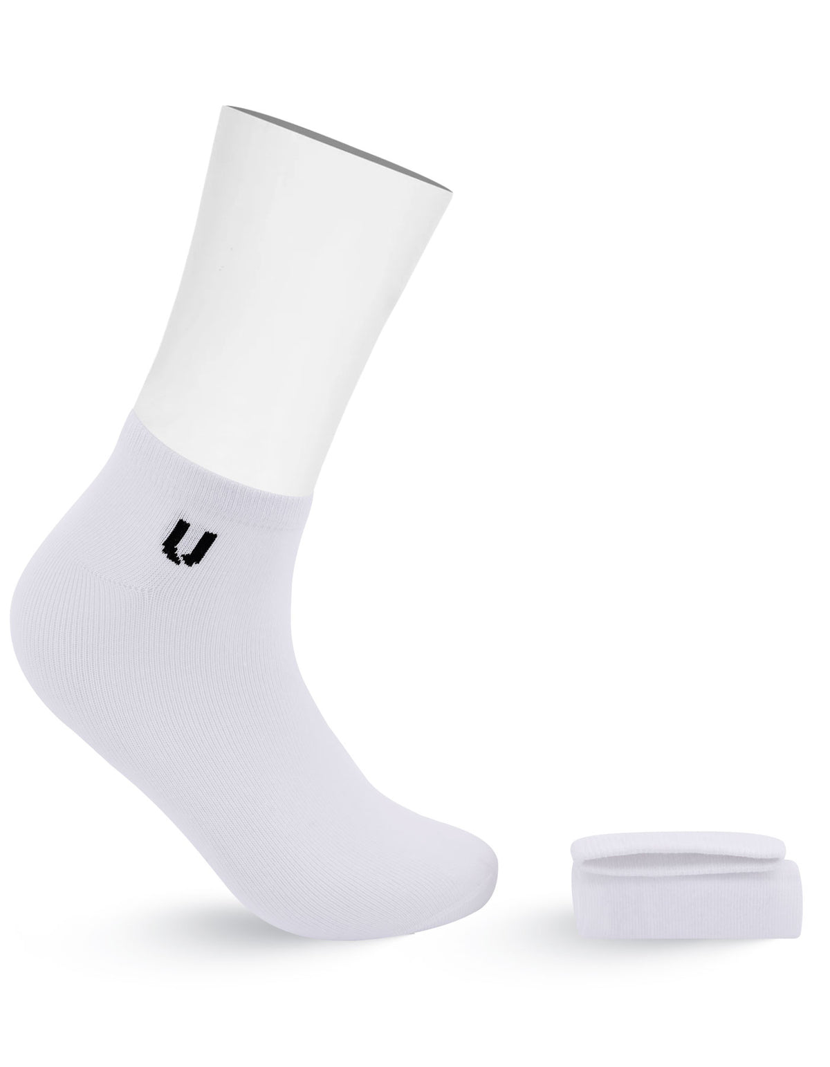 White Plain Ankle Socks
