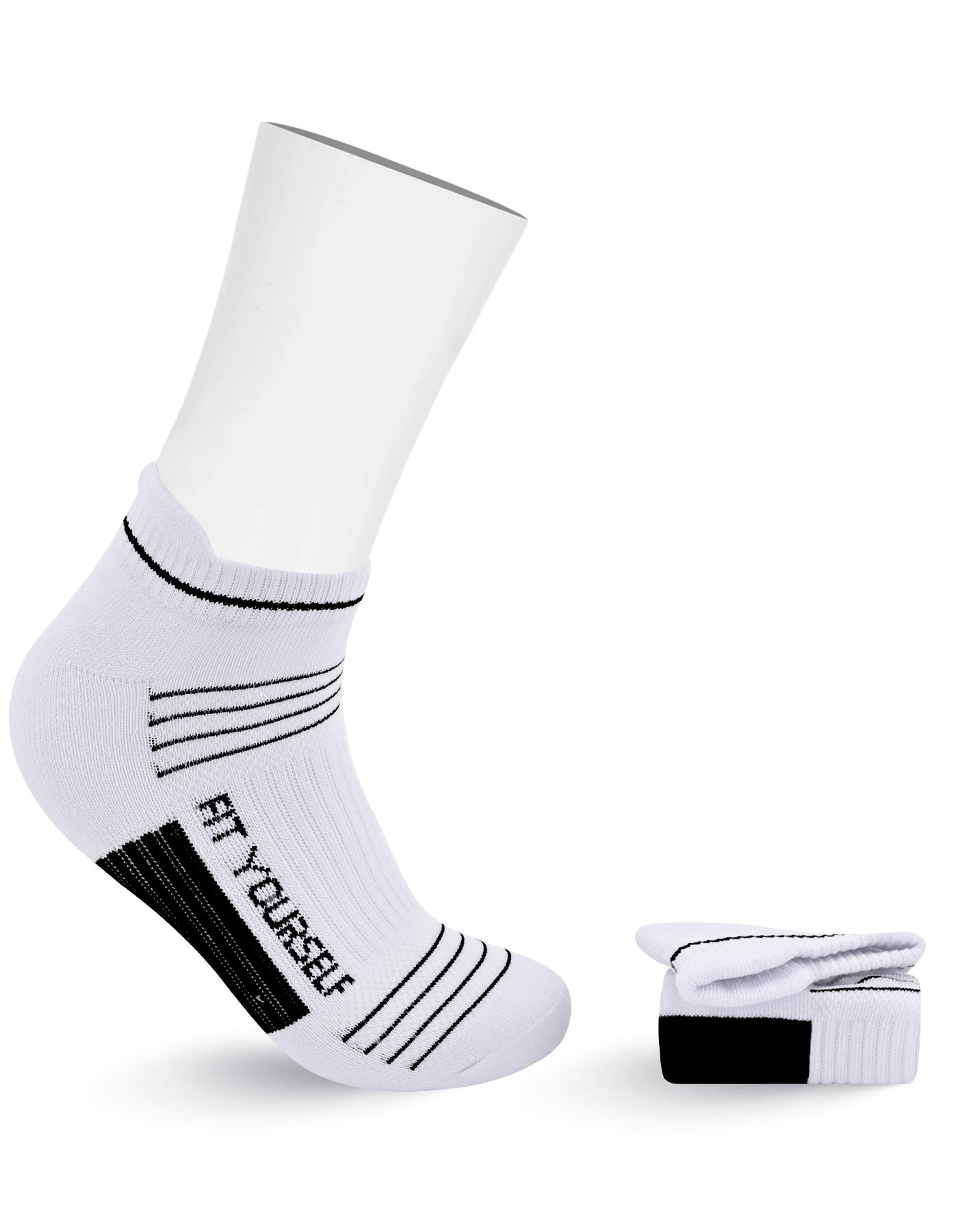White Stripe Ankle Socks