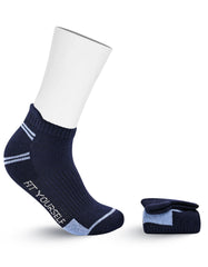Navy Stripe Ankle Socks