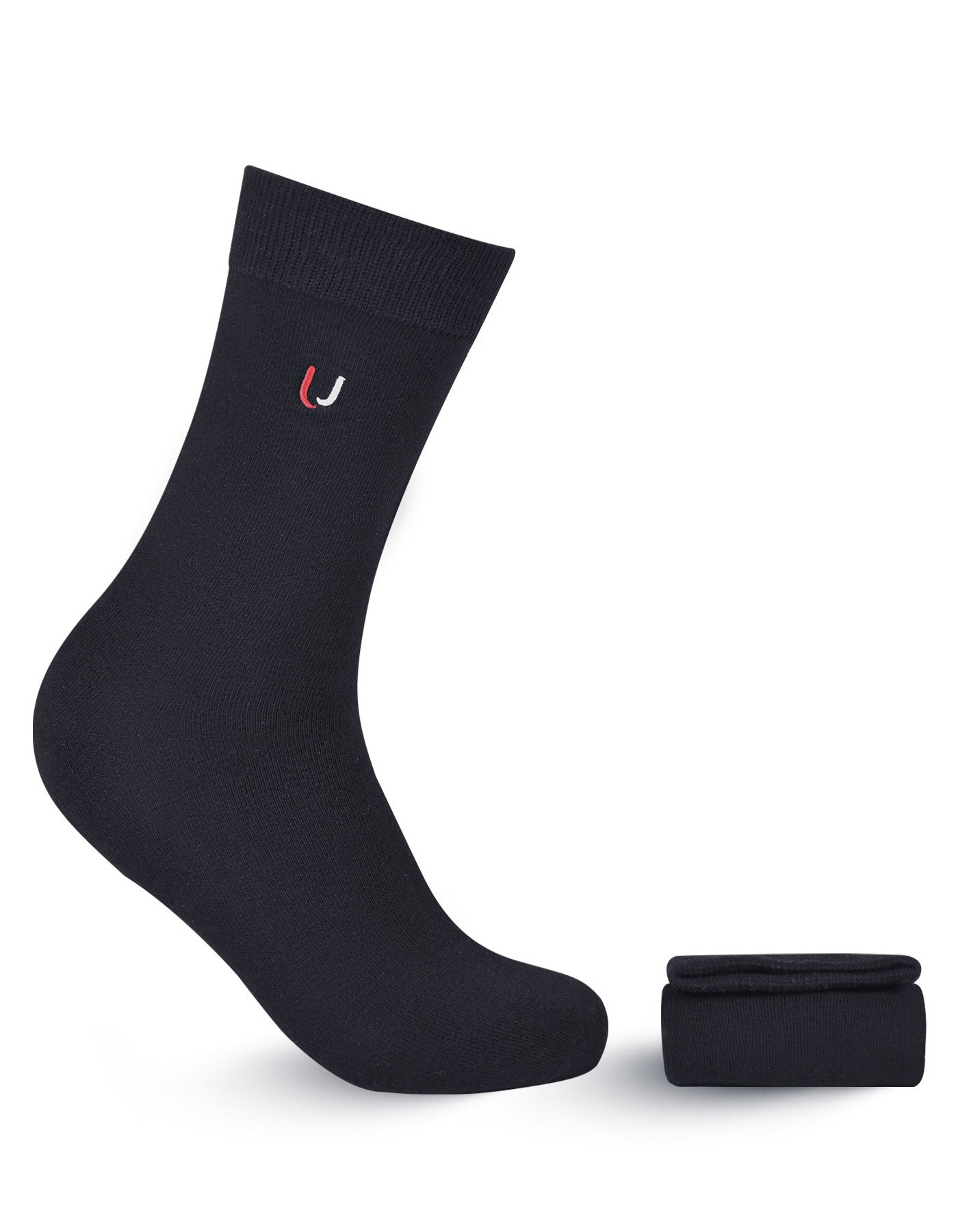 Black Plain Walkees Socks