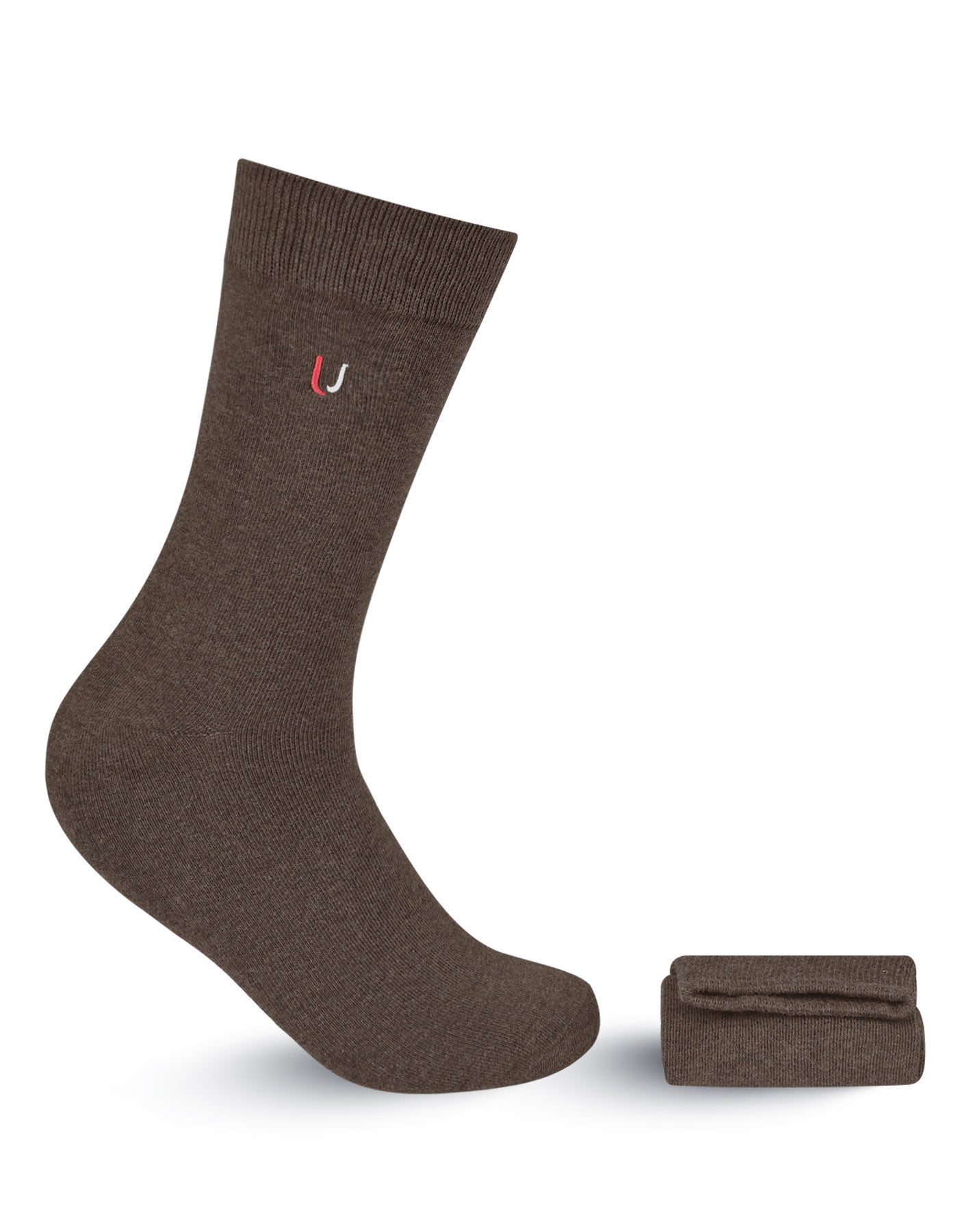 Brown Plain Walkees Socks