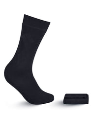 Black Self Plain Socks