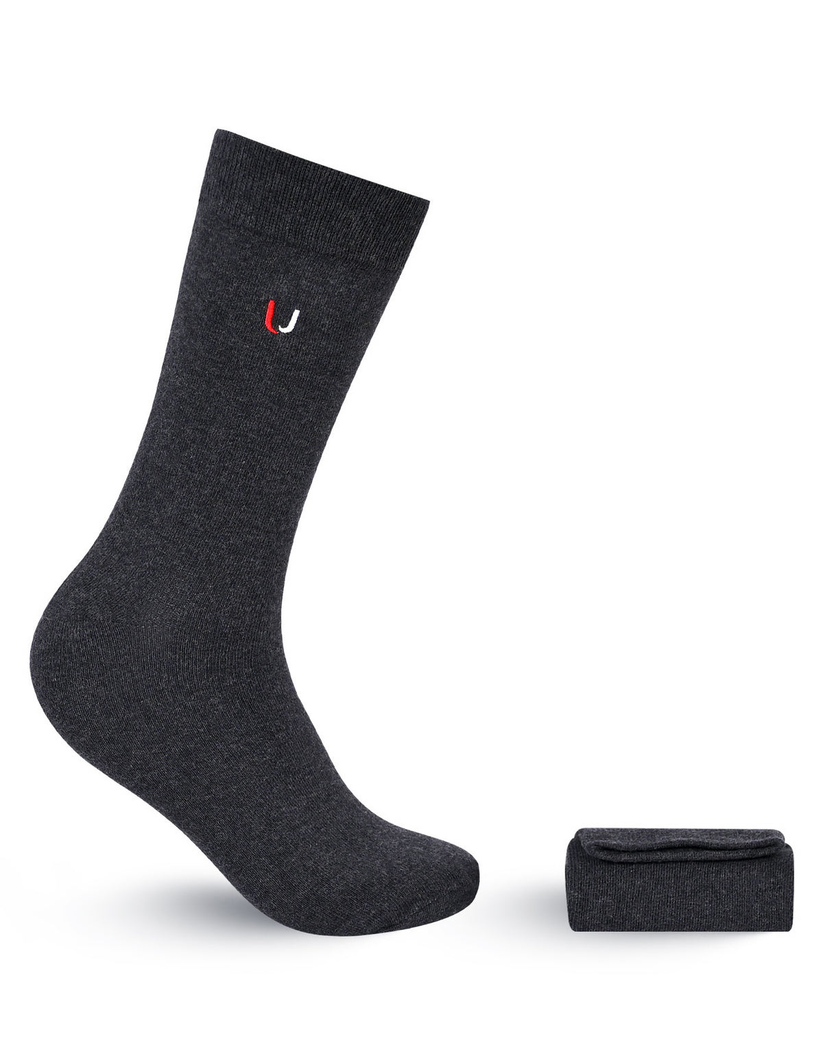 Charcoal Plain Socks