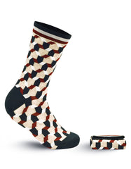 Navy Self Plain Socks