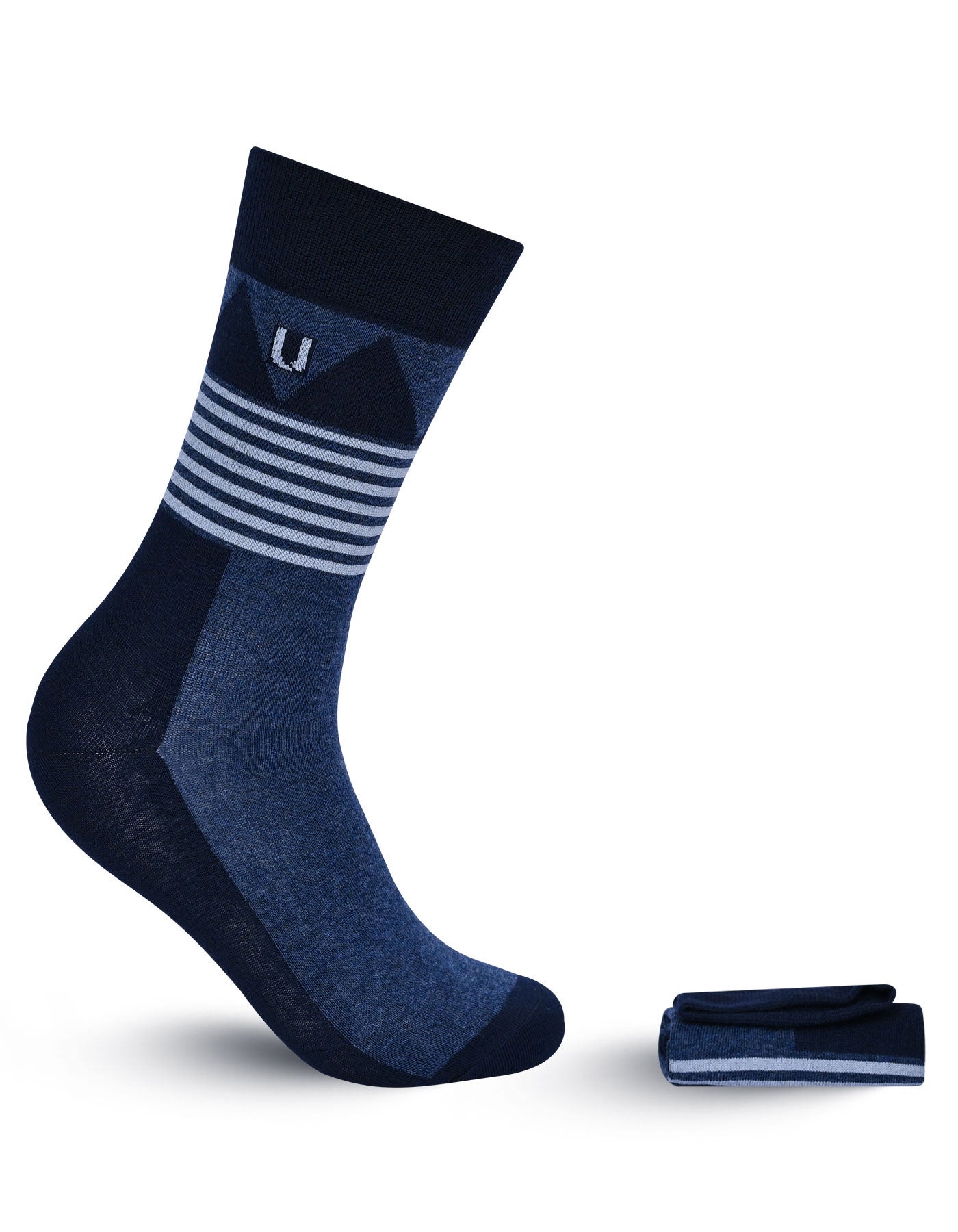 Navy Geometric Socks