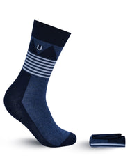 Navy Geometric Socks