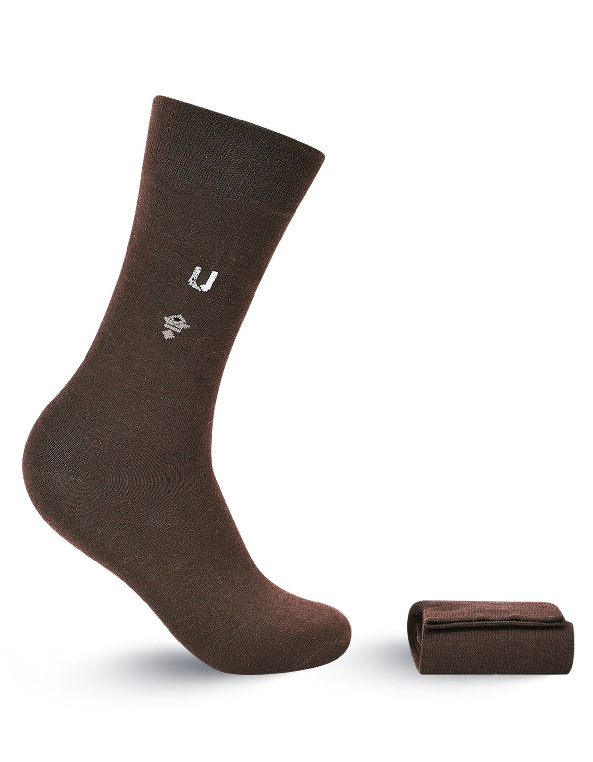 Brown Geometric Socks
