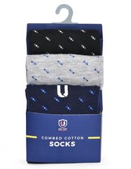 Pack Of 3-Multi Geometric Socks