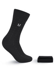 Black Self Plain Socks