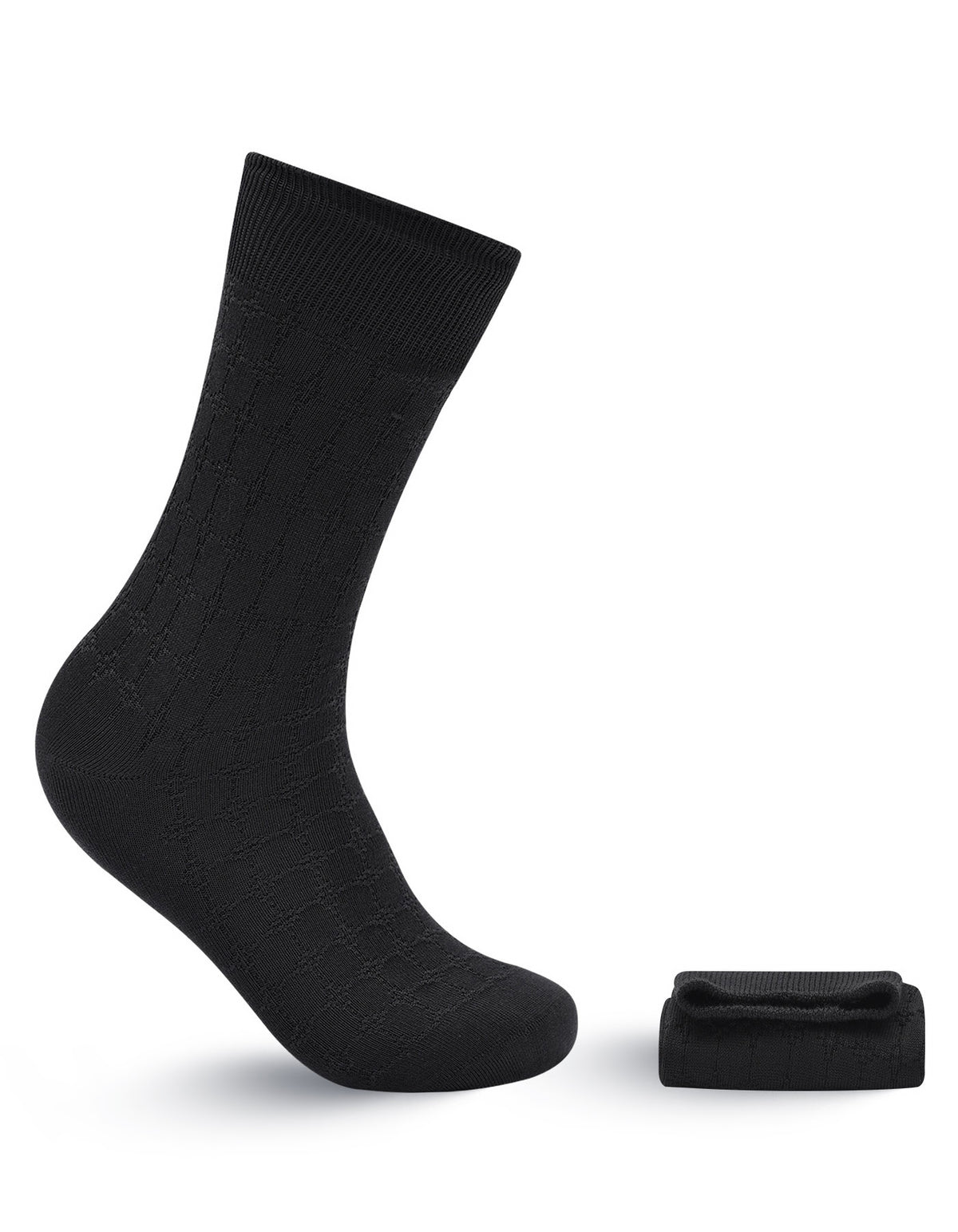 Black Self Plain Socks