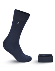 Navy Plain Socks