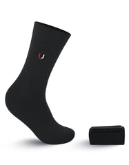 Black Plain Mid Calf Socks