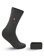 Charcoal Plain Mid Calf Socks