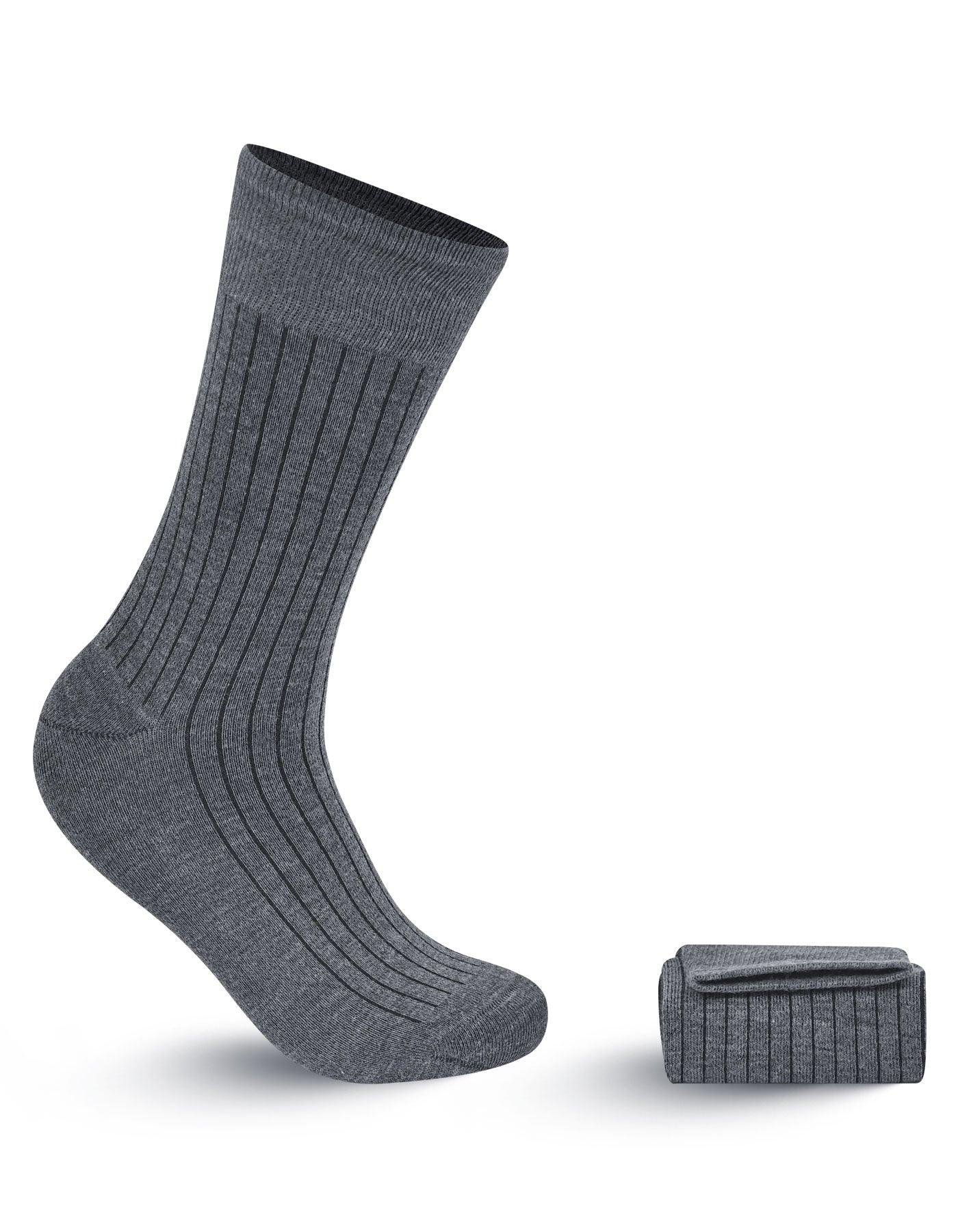 Heather Grey Stripe Socks
