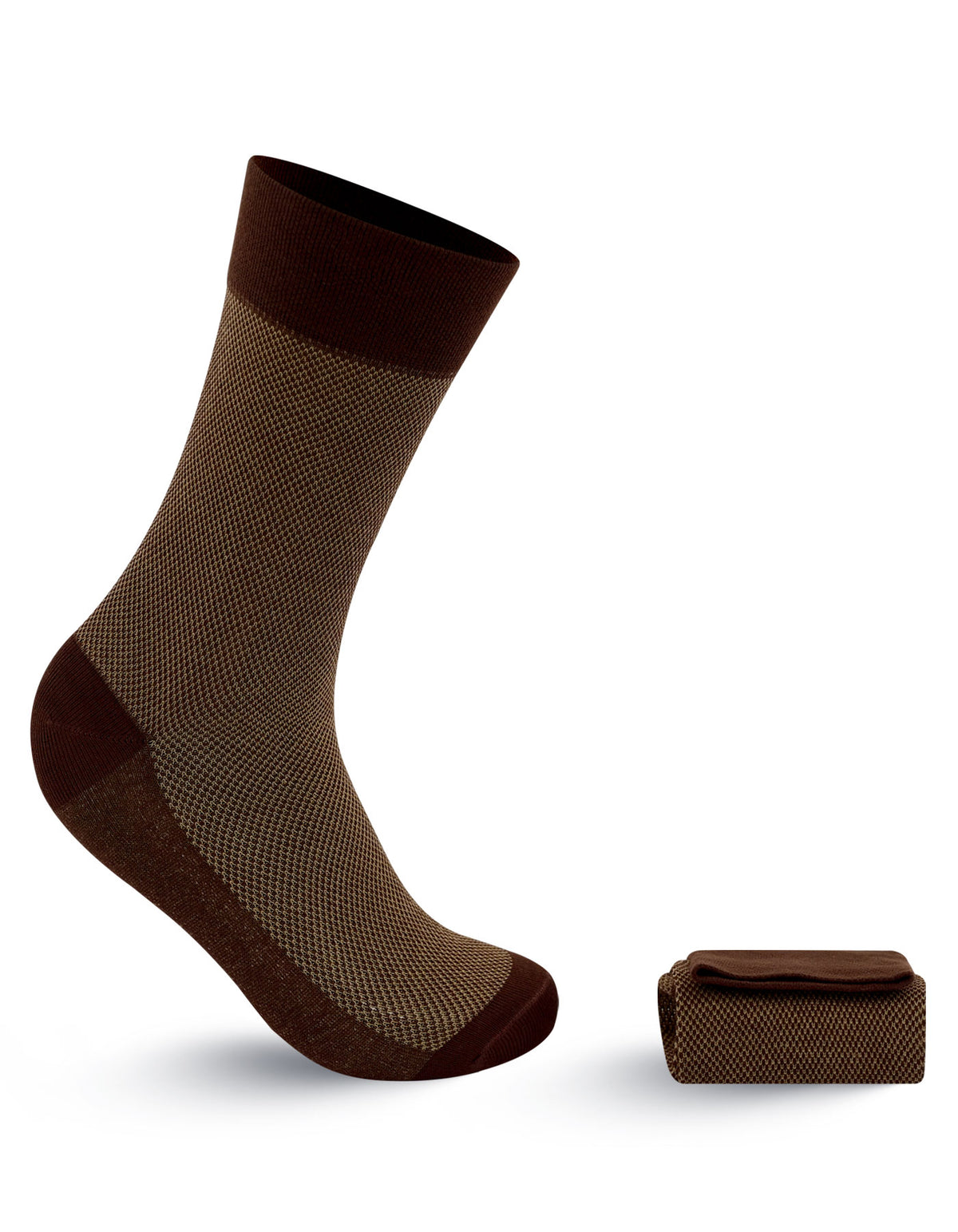 Brown Geometric Socks