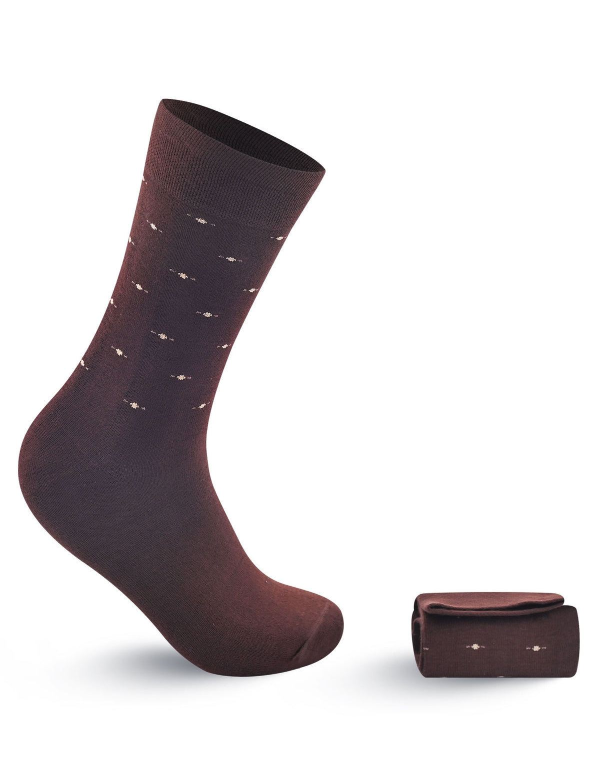 Brown Geometric Socks