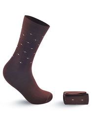 Brown Geometric Socks